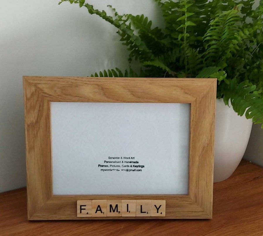 Gifts My Word Art Creations | Family 7 X 5 Scrabble Frame