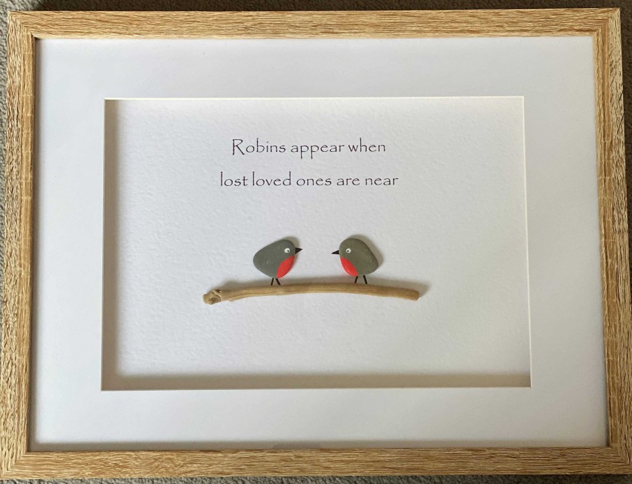 Gifts Pebble Art Design | Robins Appear - Large