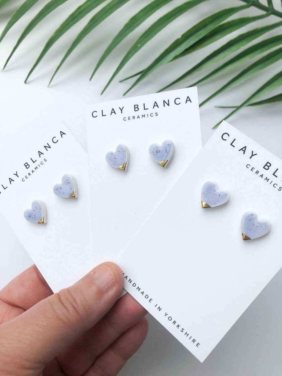 Gifts Clay Blanca - Ceramics | Speckle Purple Studs