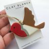 Ceramics & Pottery Clay Blanca - Ceramics | Robin Ornament, Hand-Painted