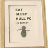 Gifts Pebble Art Design | Eat, Sleep, Hull Fc - Medium