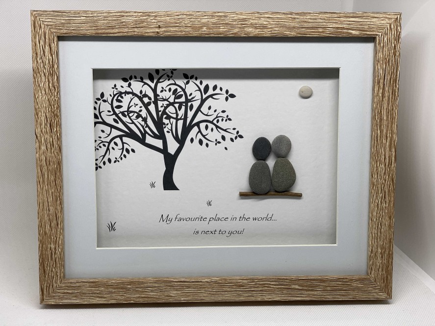 Gifts Pebble Art Design | My Favourite Place Tree Scene - Medium