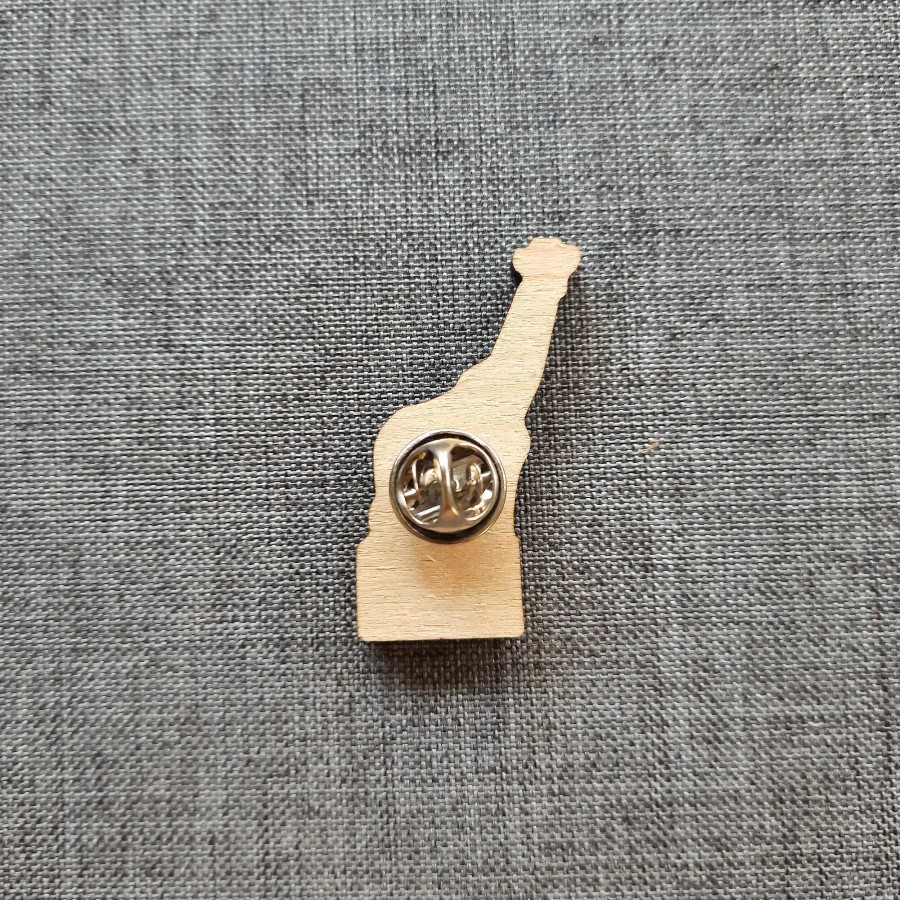 Accessories Lucy Webster Fine Art | Giraffe Wooden Pin Badge