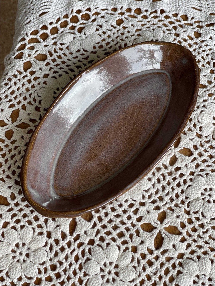 Ceramics & Pottery Seafan Ceramics | Ceramic Oval Dish