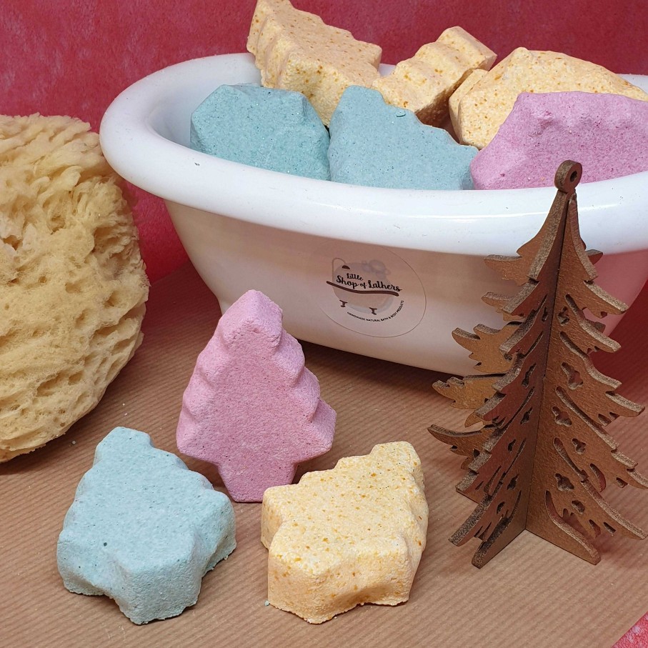 Bath & Body Little Shop of Lathers | Tree Wishes Mini Bath Bombs